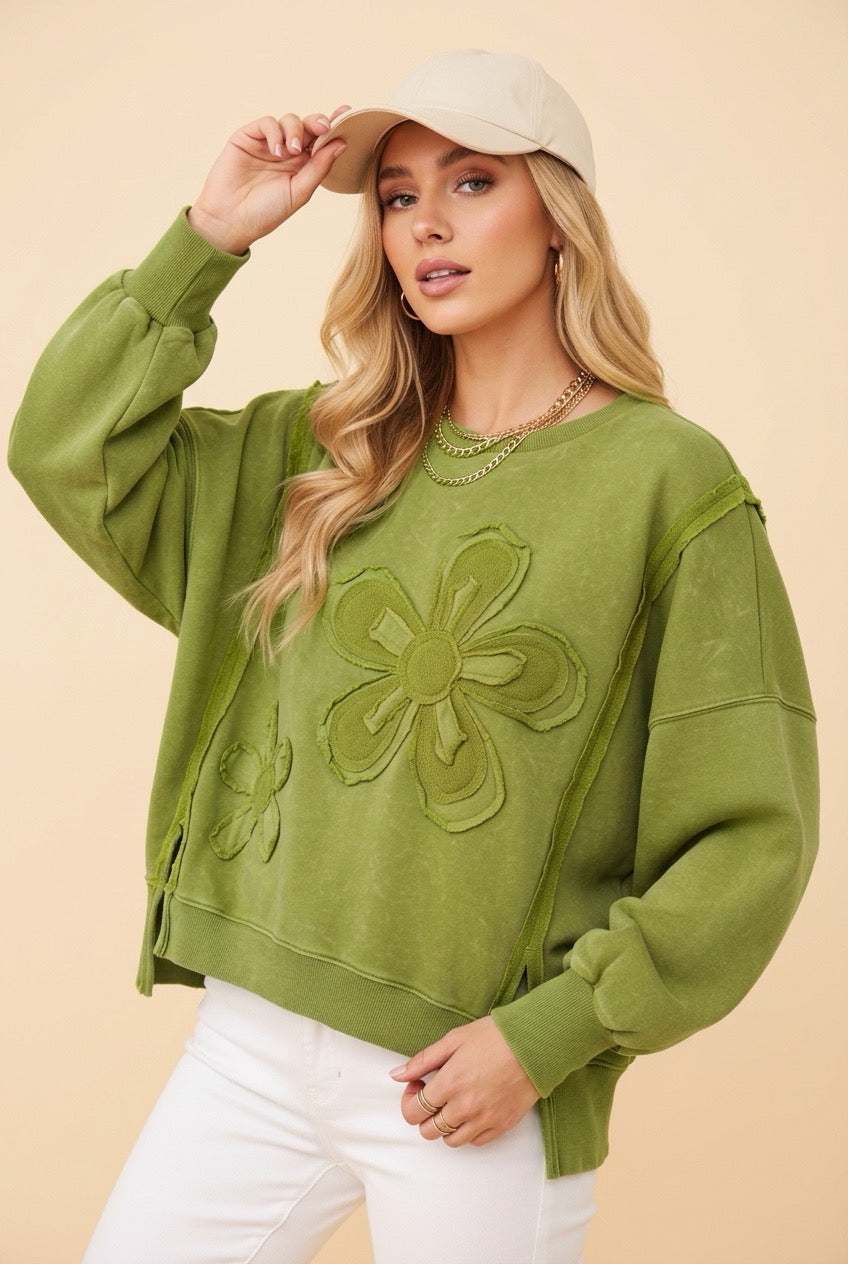 Green Bloom Where You Are Sweatshirt