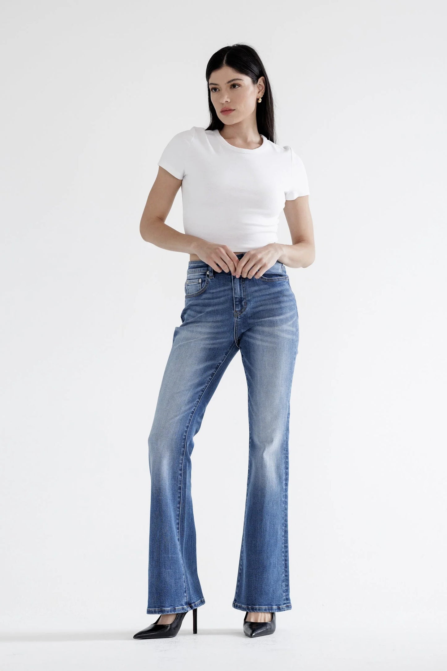 Mica Samantha Relaxed Flare Jeans-200 Jeans- Simply Simpson's Boutique is a Women's Online Fashion Boutique Located in Jupiter, Florida