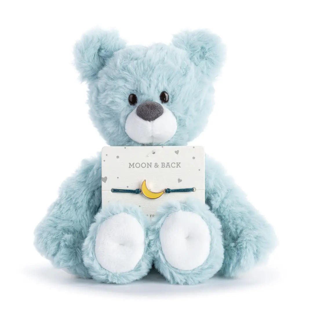 Moon and Back Blue Bear
