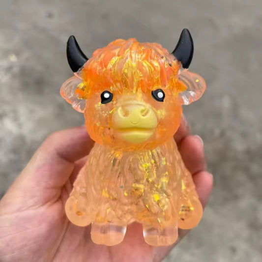 Highland Cow Glitter Squish Toy-290 Home/Gift- Simply Simpson's Boutique is a Women's Online Fashion Boutique Located in Jupiter, Florida