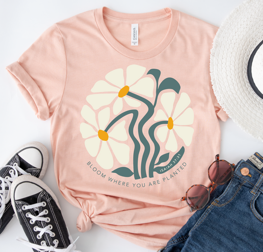 Bloom Where You Are Planted-Graphic Tee- Simply Simpson's Boutique is a Women's Online Fashion Boutique Located in Jupiter, Florida