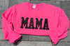MAMA (BLACK GLITTER PATCH) PINK Sweatshirt-Graphic Tee- Simply Simpson's Boutique is a Women's Online Fashion Boutique Located in Jupiter, Florida