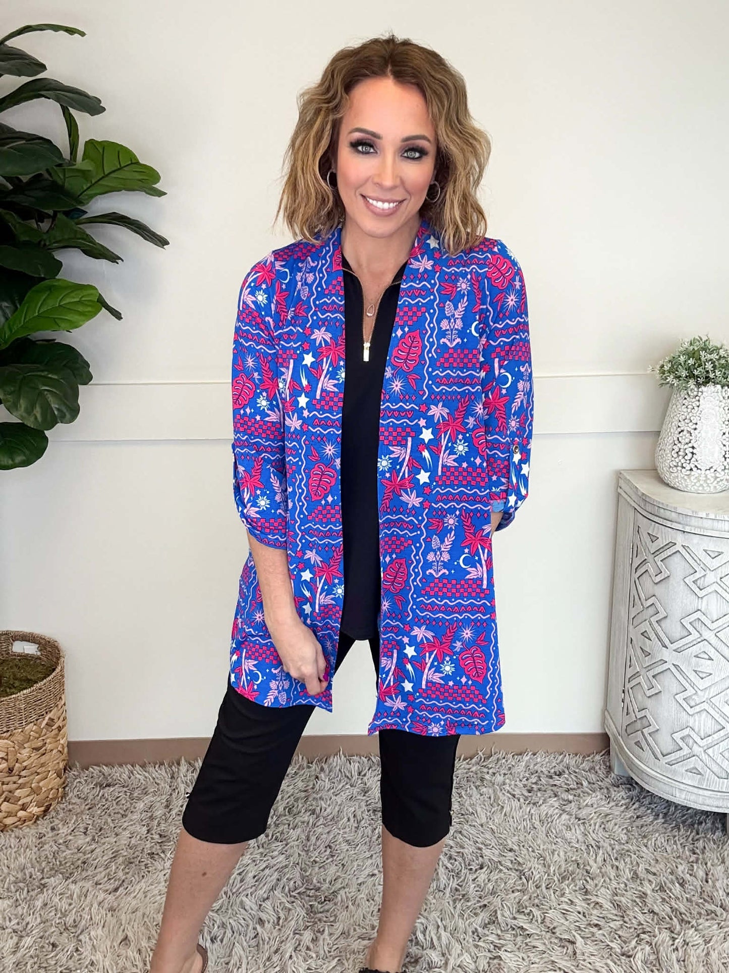 Dear Scarlett Royal Rays Cardigan-170 Cardigans- Simply Simpson's Boutique is a Women's Online Fashion Boutique Located in Jupiter, Florida