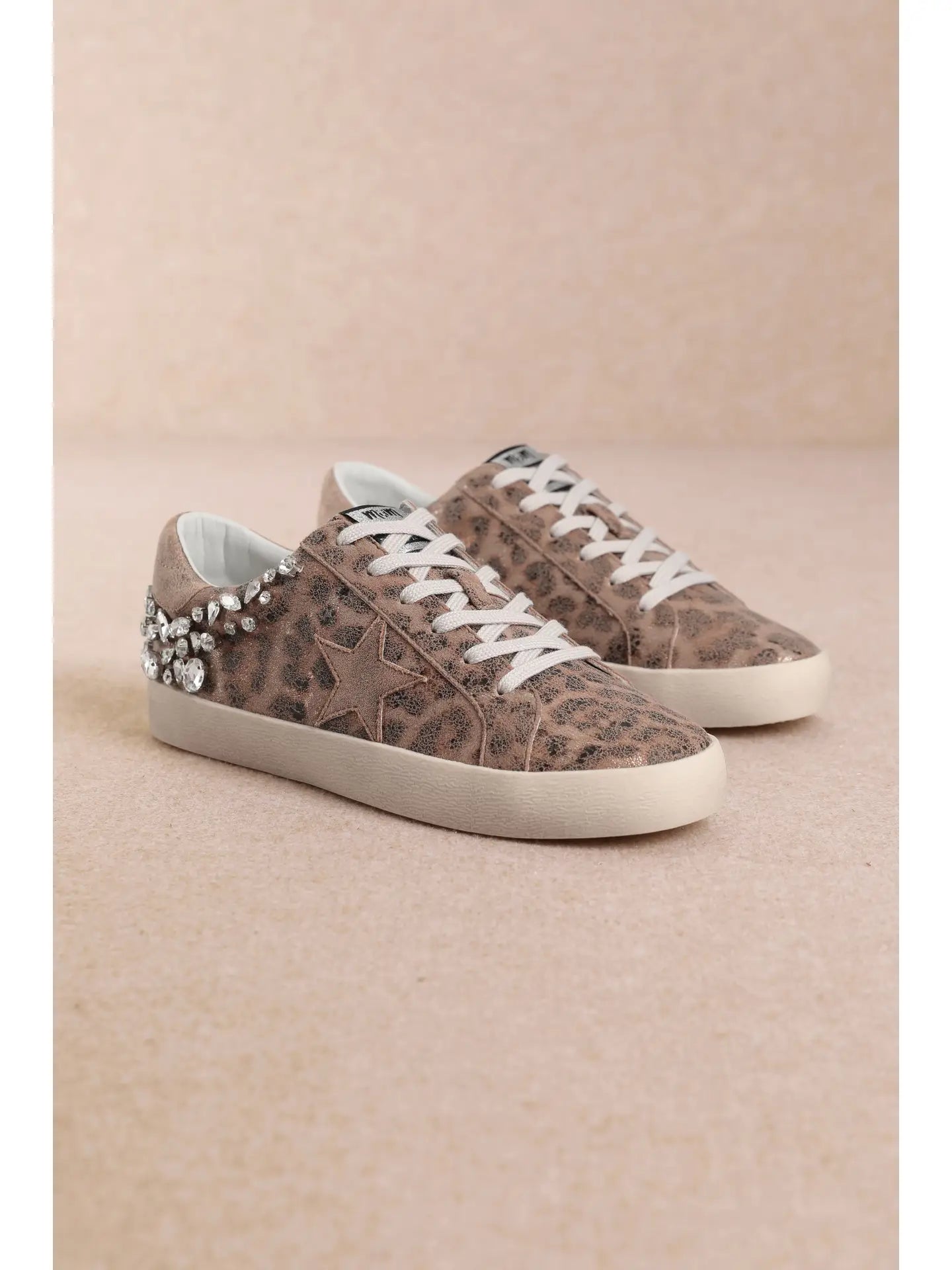 Leopard Crown Jewel Sneakers-260 Shoes- Simply Simpson's Boutique is a Women's Online Fashion Boutique Located in Jupiter, Florida