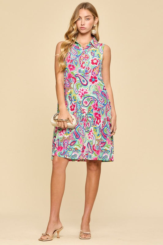 Dear Scarlett Paisley Isles Dress-240 Dresses- Simply Simpson's Boutique is a Women's Online Fashion Boutique Located in Jupiter, Florida