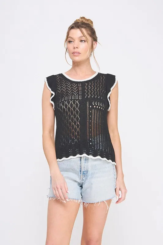 EZ Black Knit Top- Simply Simpson's Boutique is a Women's Online Fashion Boutique Located in Jupiter, Florida
