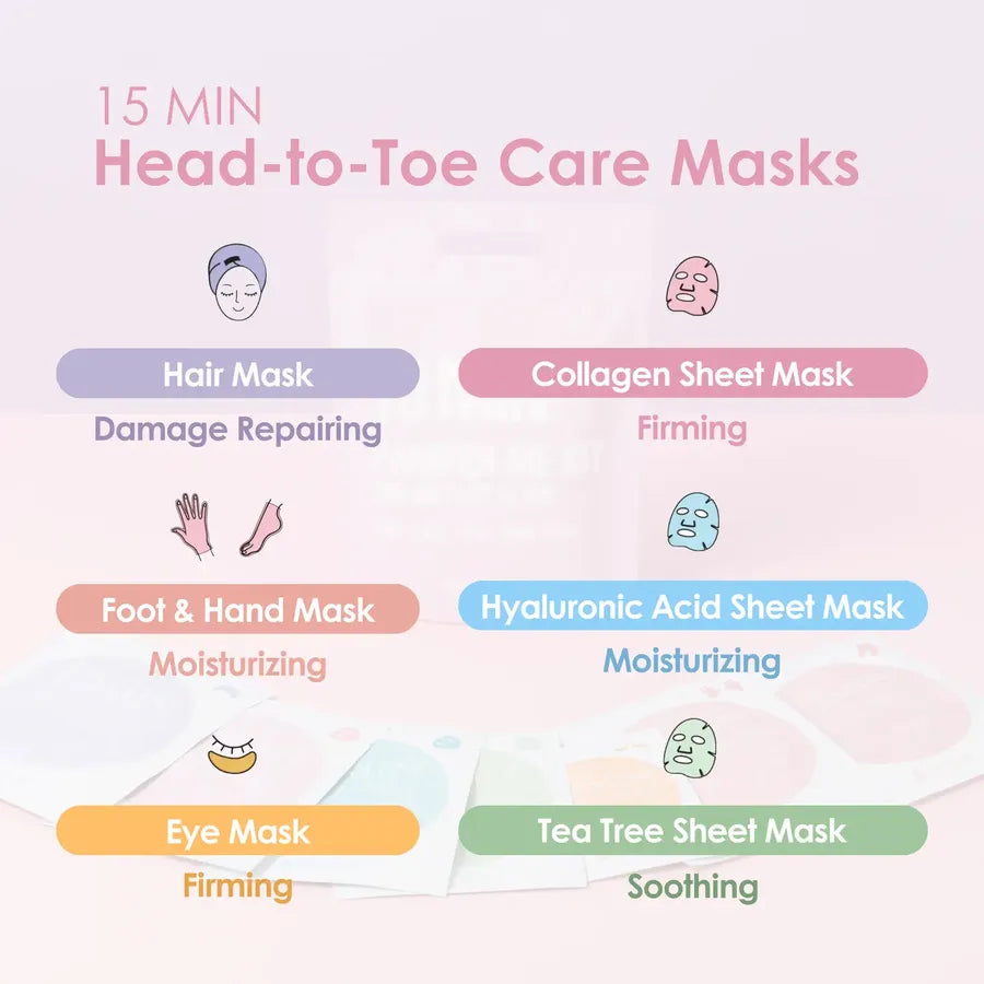 15 Min Pamper Me Spa Kit (7pc)-300 Bath/Beauty- Simply Simpson's Boutique is a Women's Online Fashion Boutique Located in Jupiter, Florida