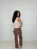 Brown Acid Washed Fryed Hem Jeans- Simply Simpson's Boutique is a Women's Online Fashion Boutique Located in Jupiter, Florida