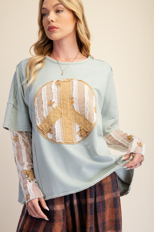 Mint Boho Bliss Layered Top-110 Long Sleeves- Simply Simpson's Boutique is a Women's Online Fashion Boutique Located in Jupiter, Florida