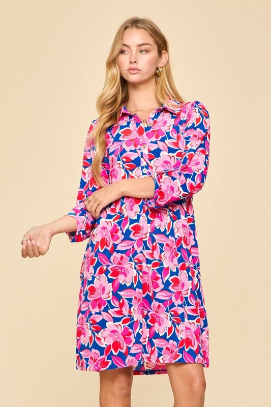 Dear Scarlett Royal Bloom Dress-240 Dresses- Simply Simpson's Boutique is a Women's Online Fashion Boutique Located in Jupiter, Florida