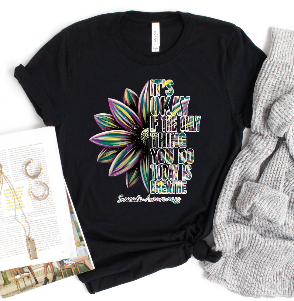 It's Okay if the only thing you did today is breath Graphic Tee-Graphic Tee- Simply Simpson's Boutique is a Women's Online Fashion Boutique Located in Jupiter, Florida