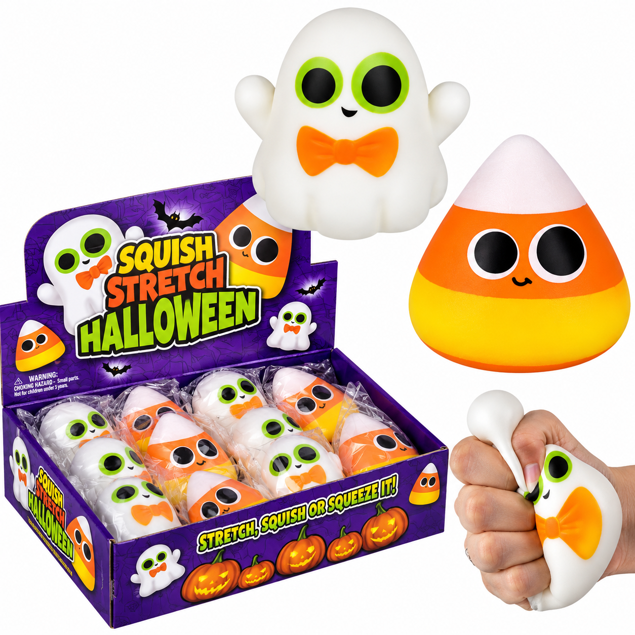 Halloween Ghost & Candy Corn Squishies