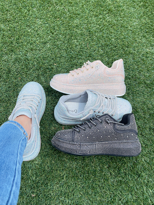 Very G King of Pop Rhinestone Sneakers-260 Shoes- Simply Simpson's Boutique is a Women's Online Fashion Boutique Located in Jupiter, Florida