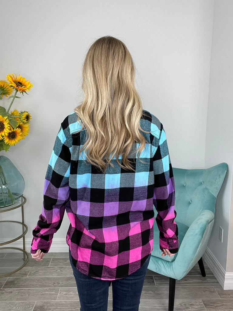 Cotton Candy Delight Flannel Preorder-180 Outerwear- Simply Simpson's Boutique is a Women's Online Fashion Boutique Located in Jupiter, Florida