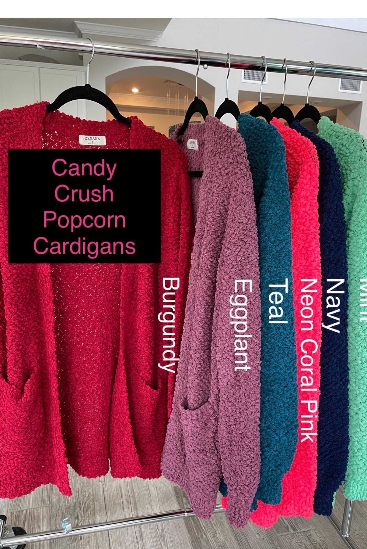 Candy Crush Popcorn Cardigan with Pockets-170 Cardigans- Simply Simpson's Boutique is a Women's Online Fashion Boutique Located in Jupiter, Florida