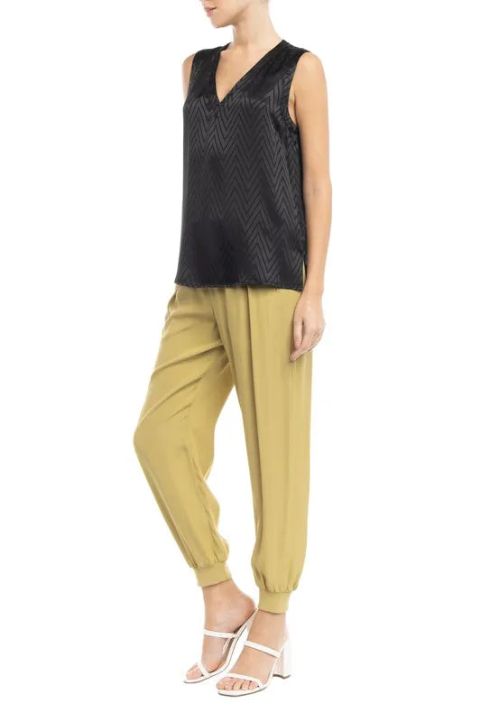 Black Sleeveless V-Neck Blouse- Simply Simpson's Boutique is a Women's Online Fashion Boutique Located in Jupiter, Florida