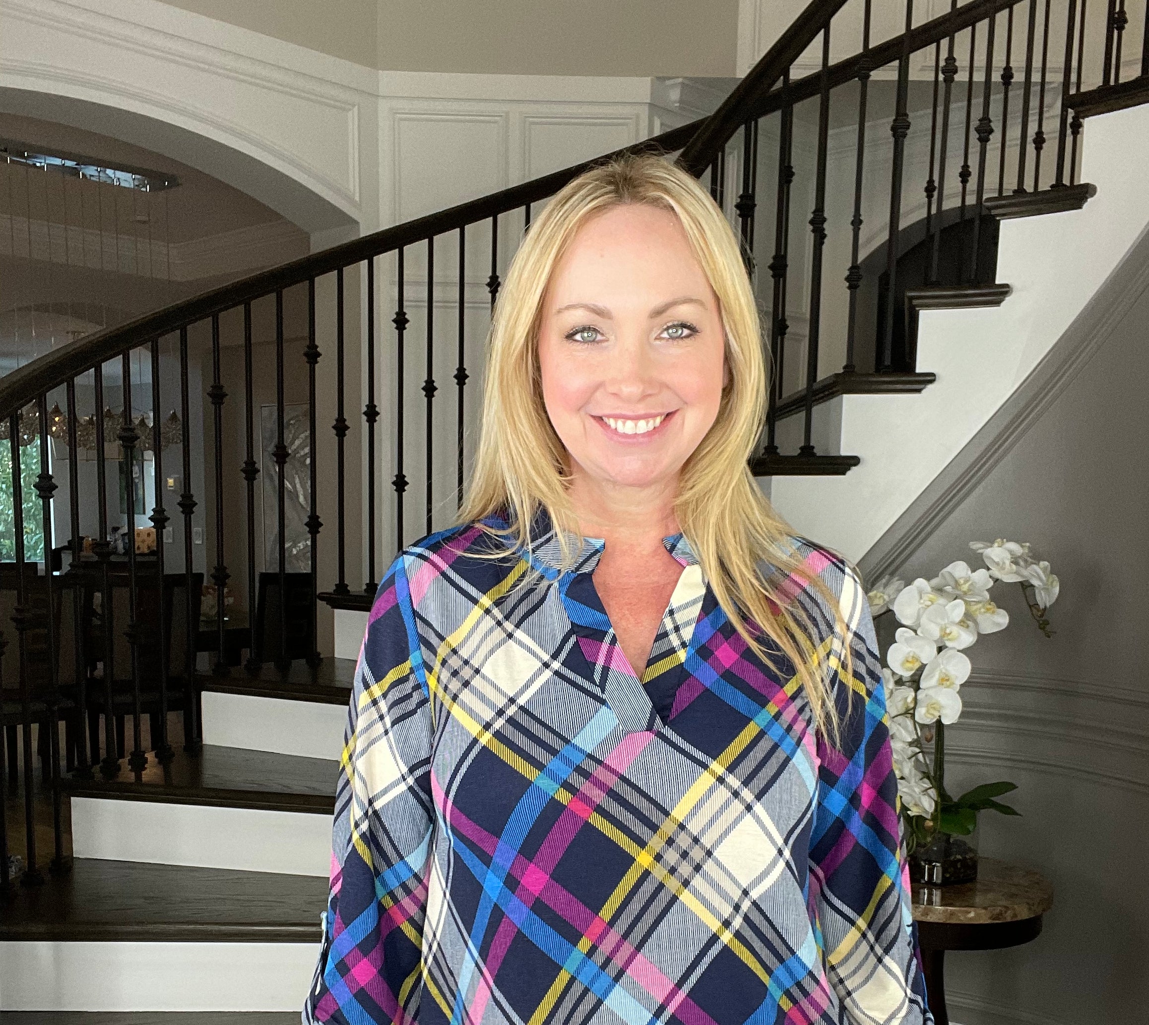 Dear Scarlett Multicolor Plaid Lizzy-110 Long Sleeves- Simply Simpson's Boutique is a Women's Online Fashion Boutique Located in Jupiter, Florida