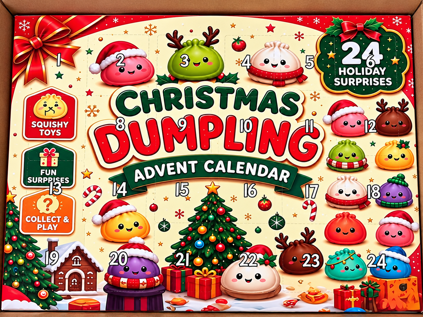 Christmas Squishy Advent Calendar-290 Home/Gift- Simply Simpson's Boutique is a Women's Online Fashion Boutique Located in Jupiter, Florida
