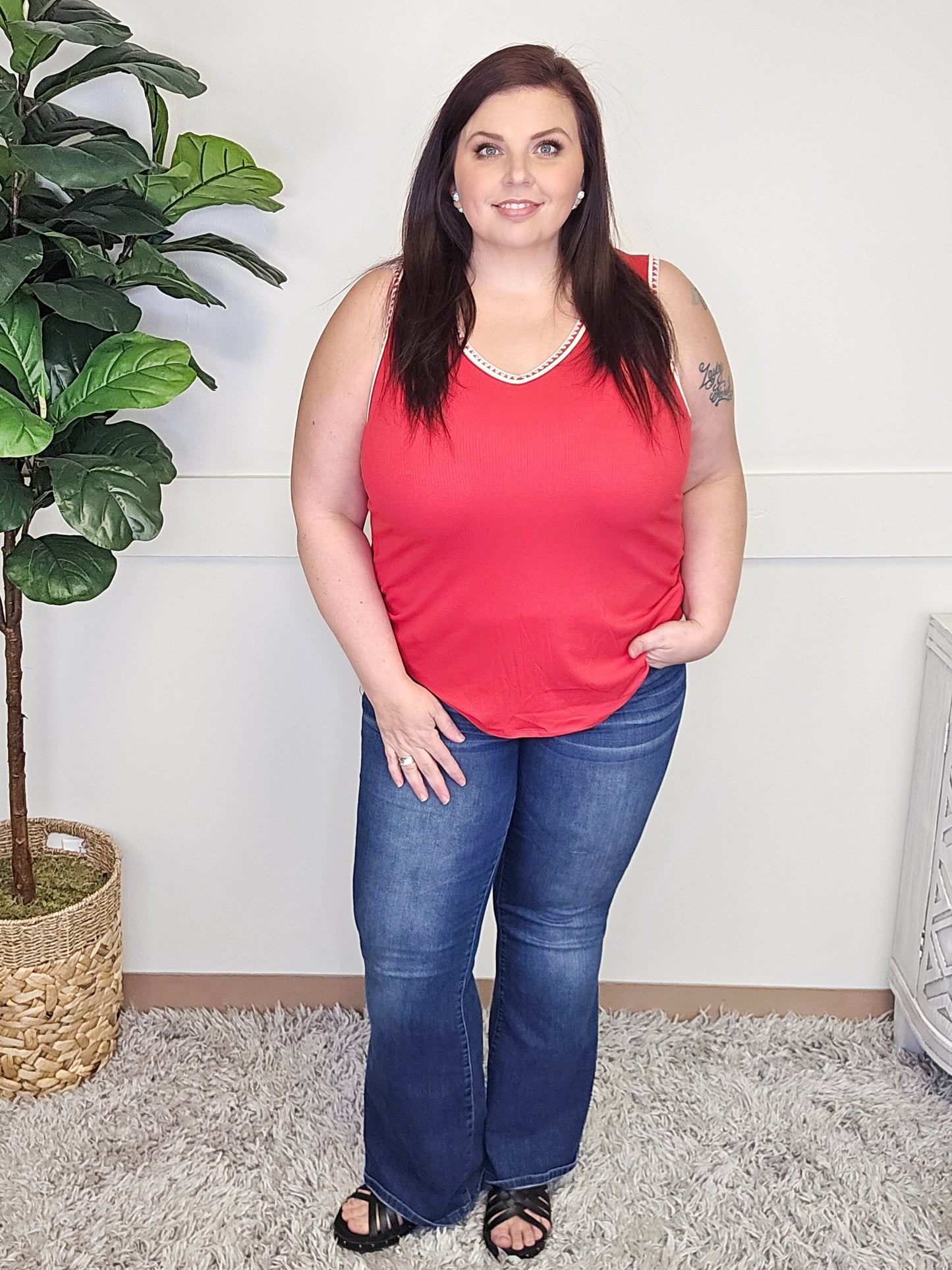 Dear Scarlett Whisper Tank-120 Sleeveless- Simply Simpson's Boutique is a Women's Online Fashion Boutique Located in Jupiter, Florida