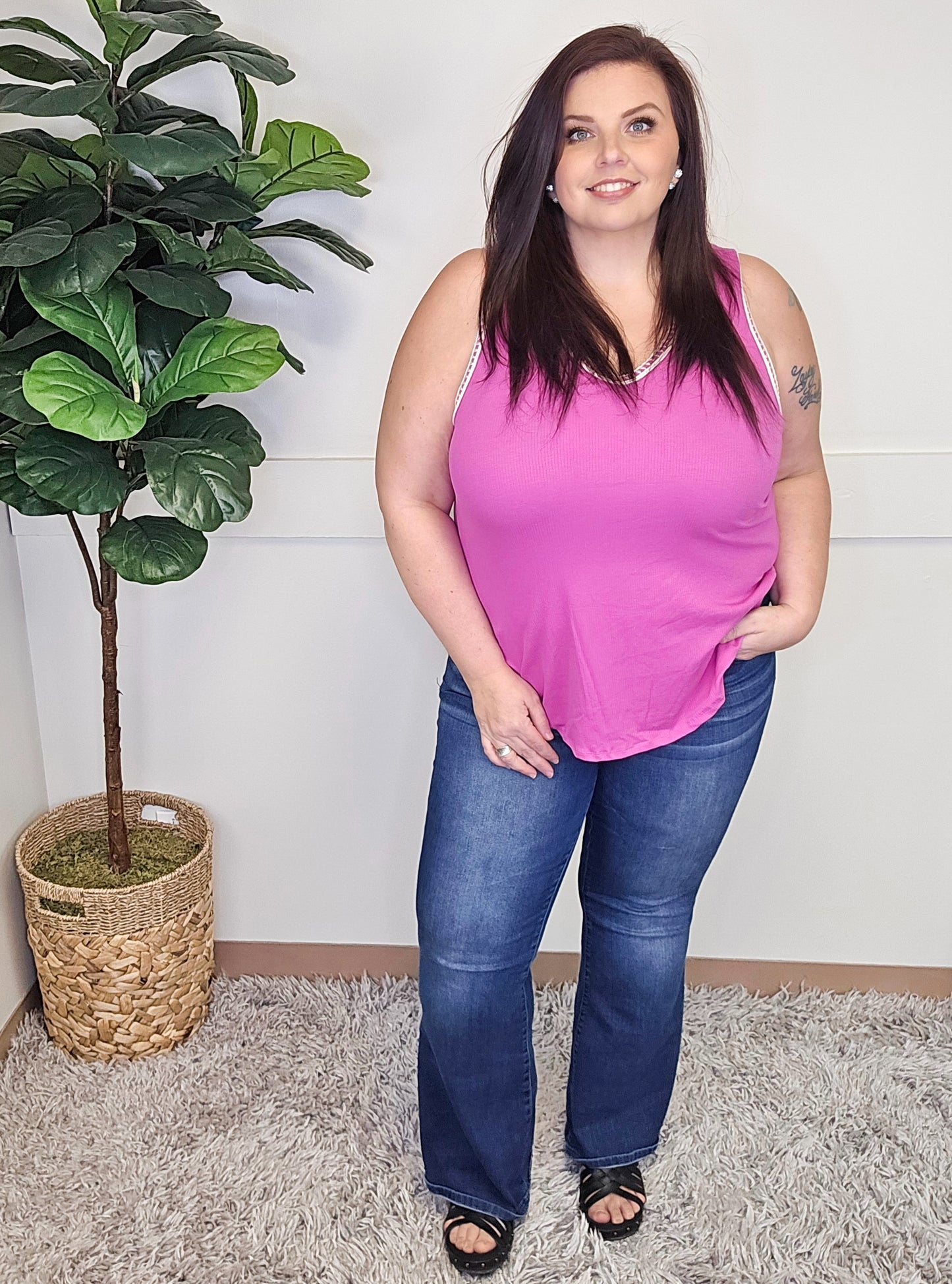 Dear Scarlett Whisper Tank-120 Sleeveless- Simply Simpson's Boutique is a Women's Online Fashion Boutique Located in Jupiter, Florida