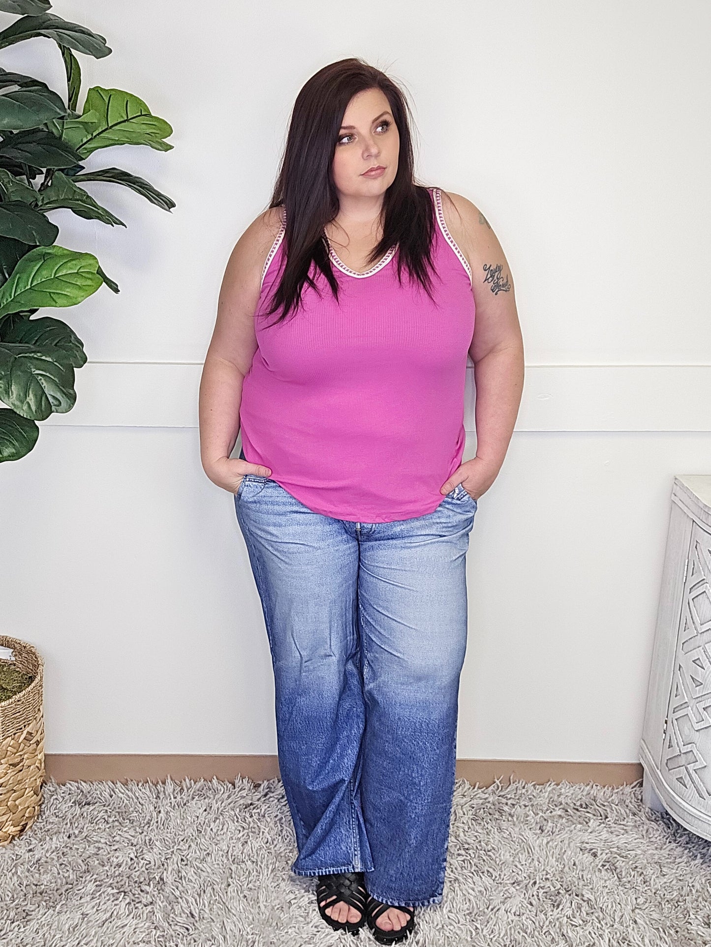 Dear Scarlett Whisper Tank-120 Sleeveless- Simply Simpson's Boutique is a Women's Online Fashion Boutique Located in Jupiter, Florida