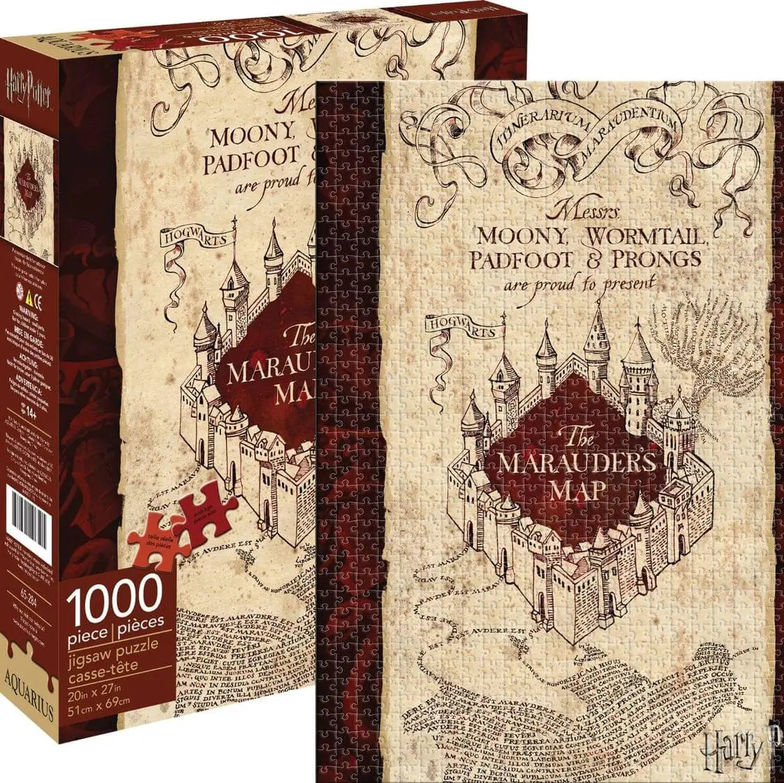 Harry Potter Marauders Map 1000 piece Jigsaw Puzzle- Simply Simpson's Boutique is a Women's Online Fashion Boutique Located in Jupiter, Florida