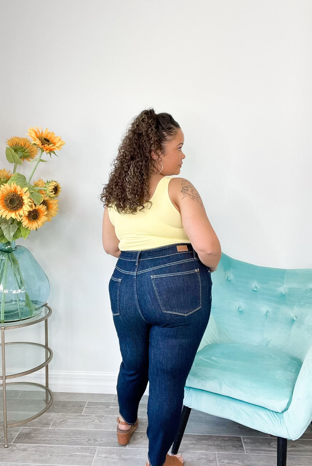 Judy Blue Hot Momma Dark Wash Straight Leg Jeans-200 Jeans- Simply Simpson's Boutique is a Women's Online Fashion Boutique Located in Jupiter, Florida