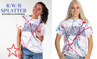 America Paint Splatter-Graphic Tee- Simply Simpson's Boutique is a Women's Online Fashion Boutique Located in Jupiter, Florida