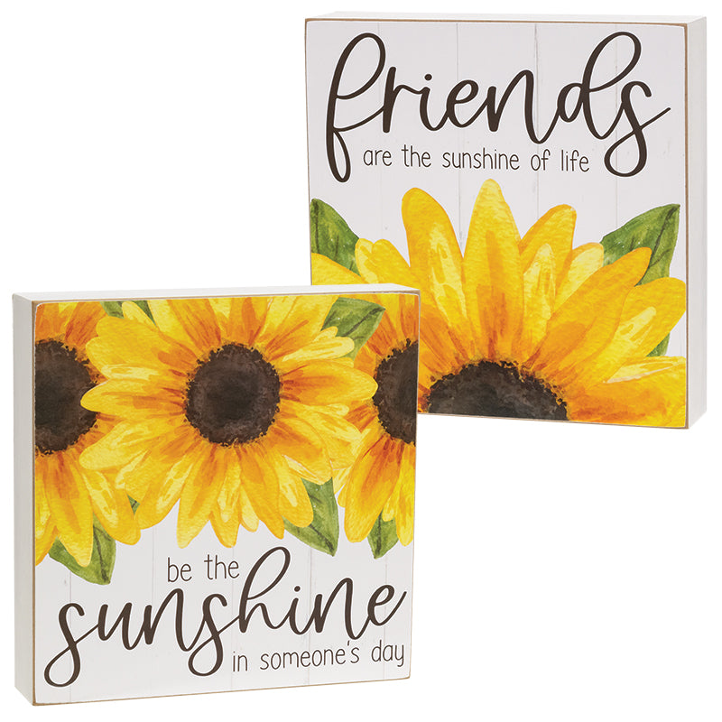Be the Sunshine Sunflower Square Box Sign Set-290 Home/Gift- Simply Simpson's Boutique is a Women's Online Fashion Boutique Located in Jupiter, Florida
