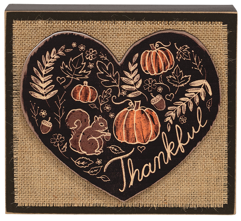 Thankful Fall Layered Heart & Burlap Box Sign-290 Home/Gift- Simply Simpson's Boutique is a Women's Online Fashion Boutique Located in Jupiter, Florida