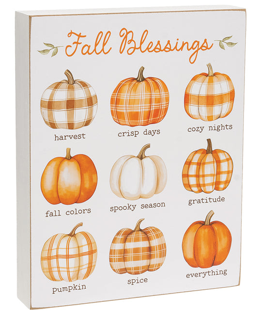 Thankful For Fall Blessings Pumpkin Box Sign-290 Home/Gift- Simply Simpson's Boutique is a Women's Online Fashion Boutique Located in Jupiter, Florida