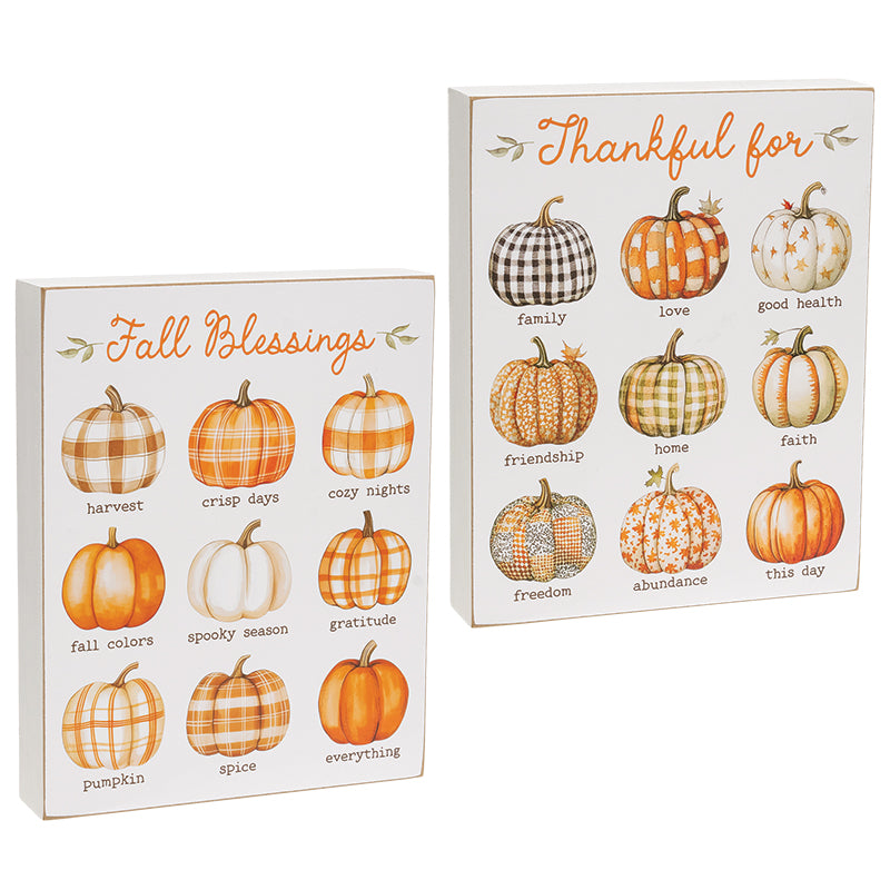 Thankful For Fall Blessings Pumpkin Box Sign-290 Home/Gift- Simply Simpson's Boutique is a Women's Online Fashion Boutique Located in Jupiter, Florida