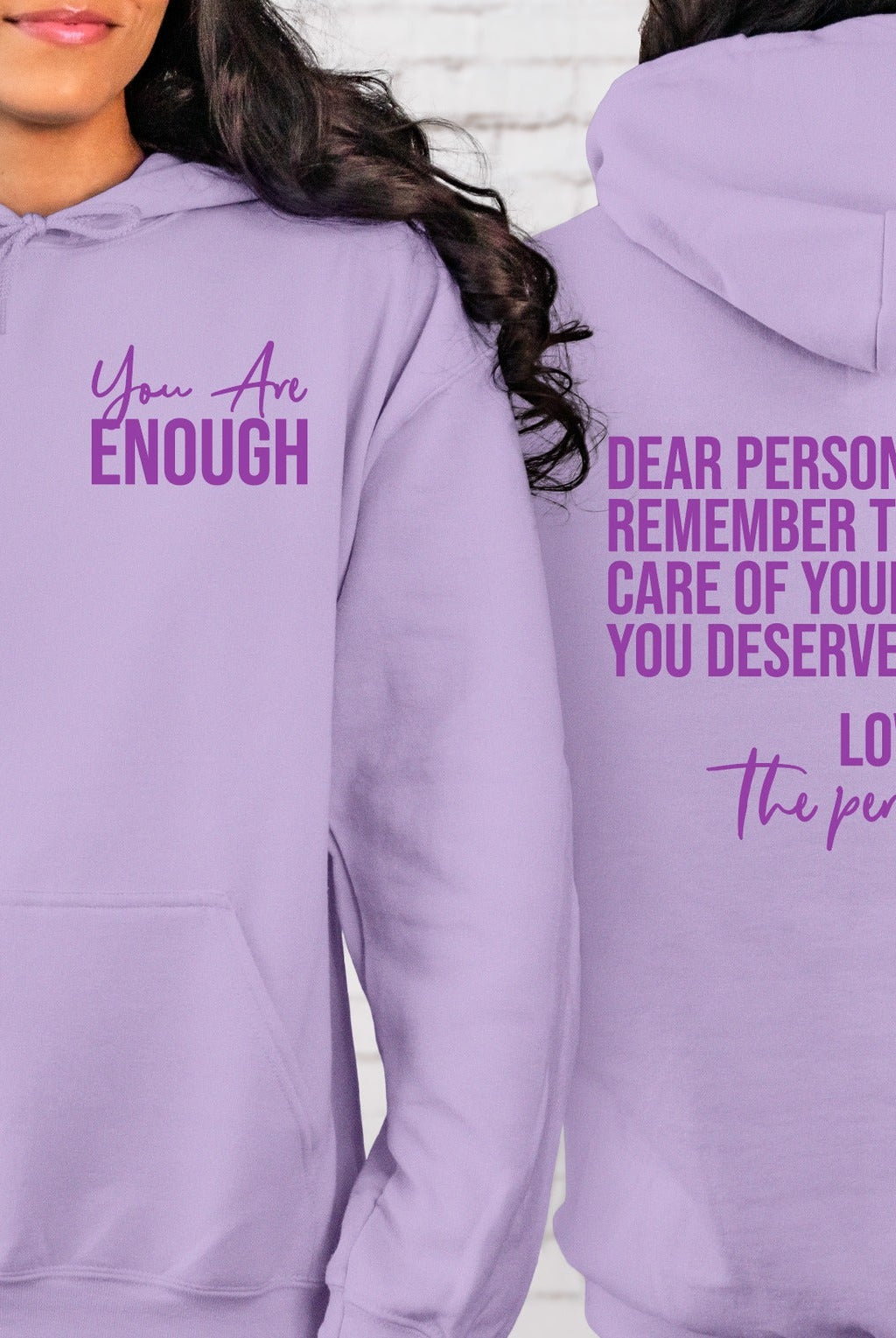 You Are Enough HOODIE 💜-Graphic Tee- Simply Simpson's Boutique is a Women's Online Fashion Boutique Located in Jupiter, Florida
