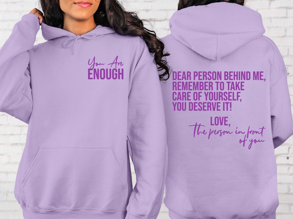 You Are Enough HOODIE 💜-Graphic Tee- Simply Simpson's Boutique is a Women's Online Fashion Boutique Located in Jupiter, Florida