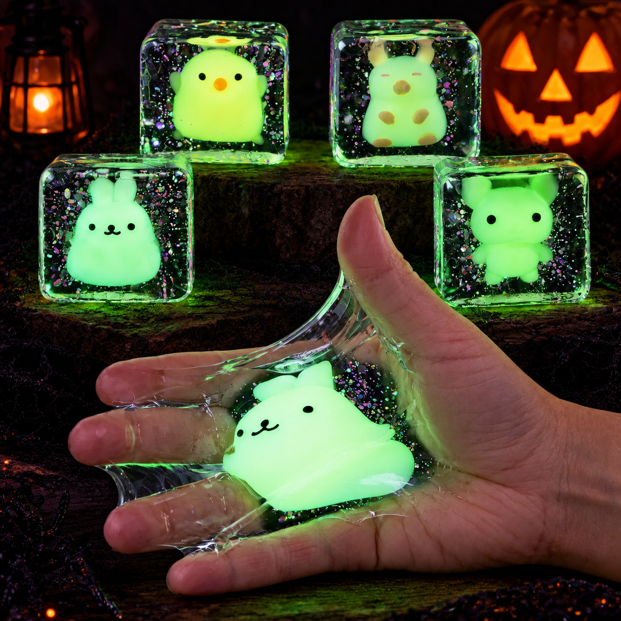 Glow in the Dark Taba-licious Squishy Cubes