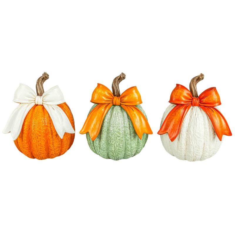 Ribbon Bow Pumpkin Tabletop-290 Home/Gift- Simply Simpson's Boutique is a Women's Online Fashion Boutique Located in Jupiter, Florida