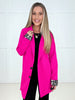 Fuchsia and Roar Blazer-180 Outerwear- Simply Simpson's Boutique is a Women's Online Fashion Boutique Located in Jupiter, Florida