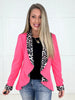Neon Pink Wild Side Blazer-180 Outerwear- Simply Simpson's Boutique is a Women's Online Fashion Boutique Located in Jupiter, Florida