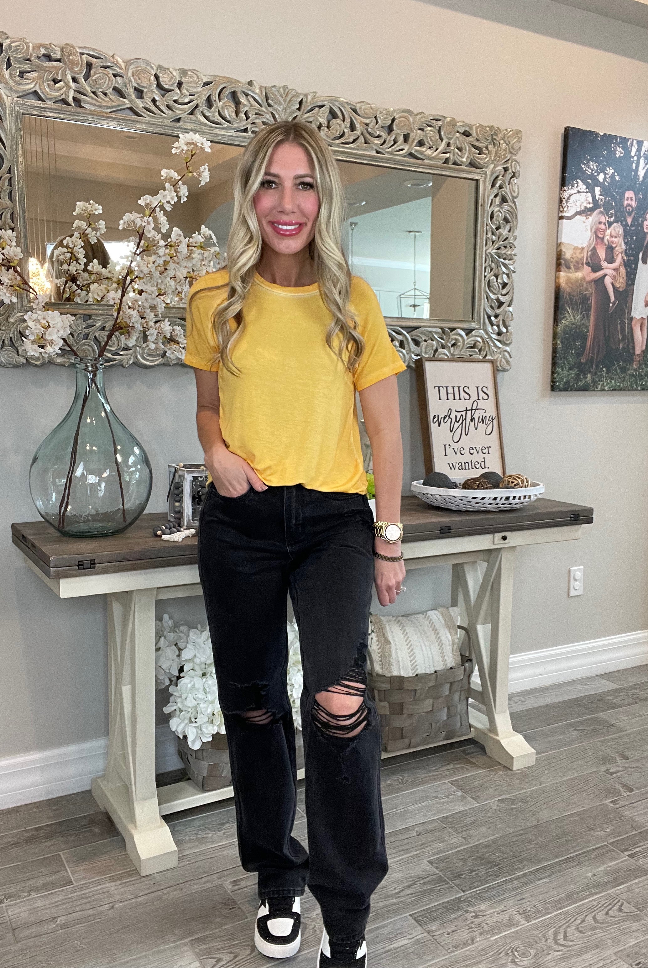 Judy Blue Half Rigid Black Straight Leg Jeans-200 Jeans- Simply Simpson's Boutique is a Women's Online Fashion Boutique Located in Jupiter, Florida