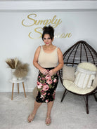 Perfectly Pristine Floral Pencil Skirt-Skirts- Simply Simpson's Boutique is a Women's Online Fashion Boutique Located in Jupiter, Florida