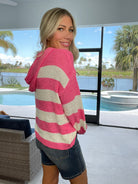 Electric Dreams Lightweight Knit Top with Hood-180 Outerwear- Simply Simpson's Boutique is a Women's Online Fashion Boutique Located in Jupiter, Florida