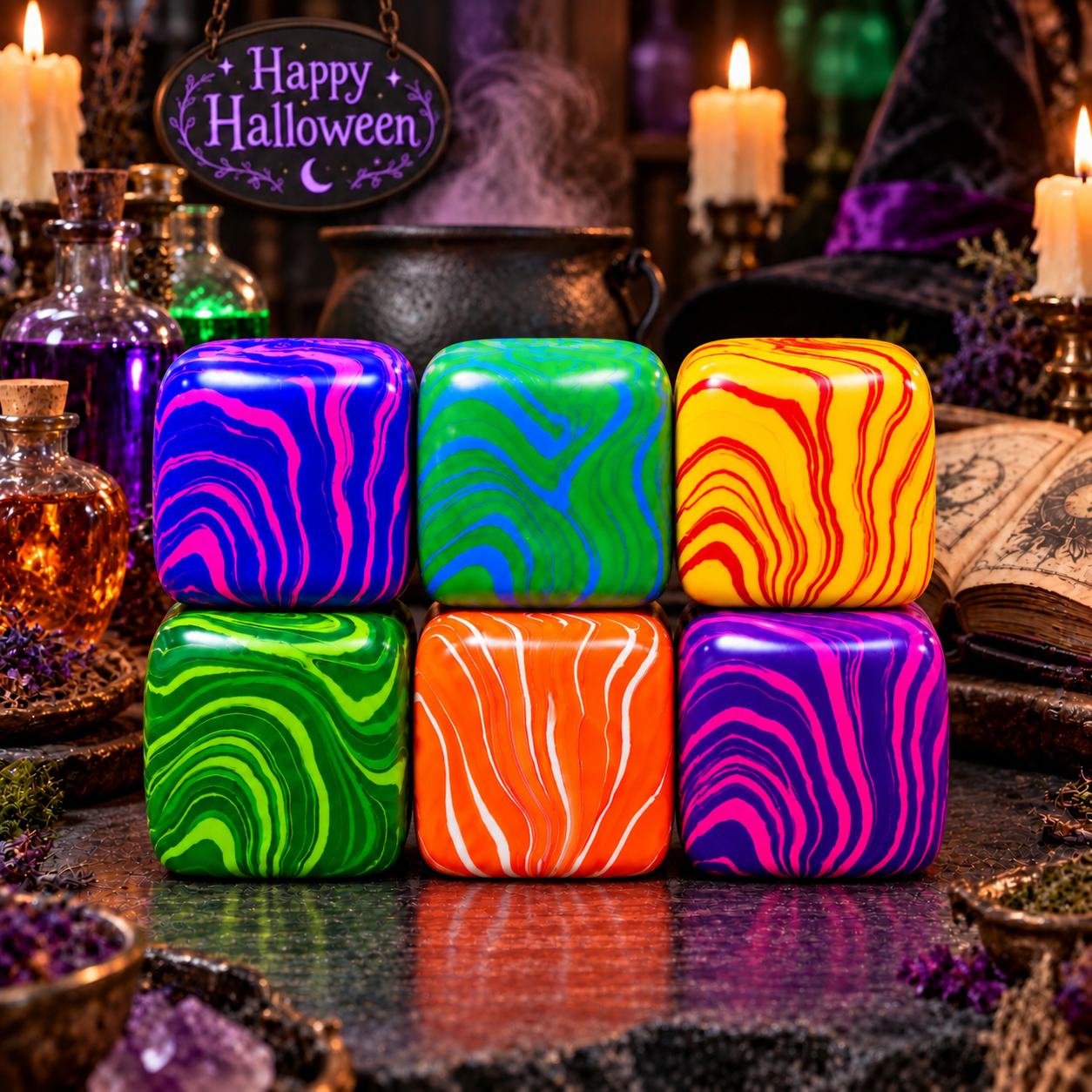 Halloween Swirl Maltose Squishy Cube-290 Home/Gift- Simply Simpson's Boutique is a Women's Online Fashion Boutique Located in Jupiter, Florida