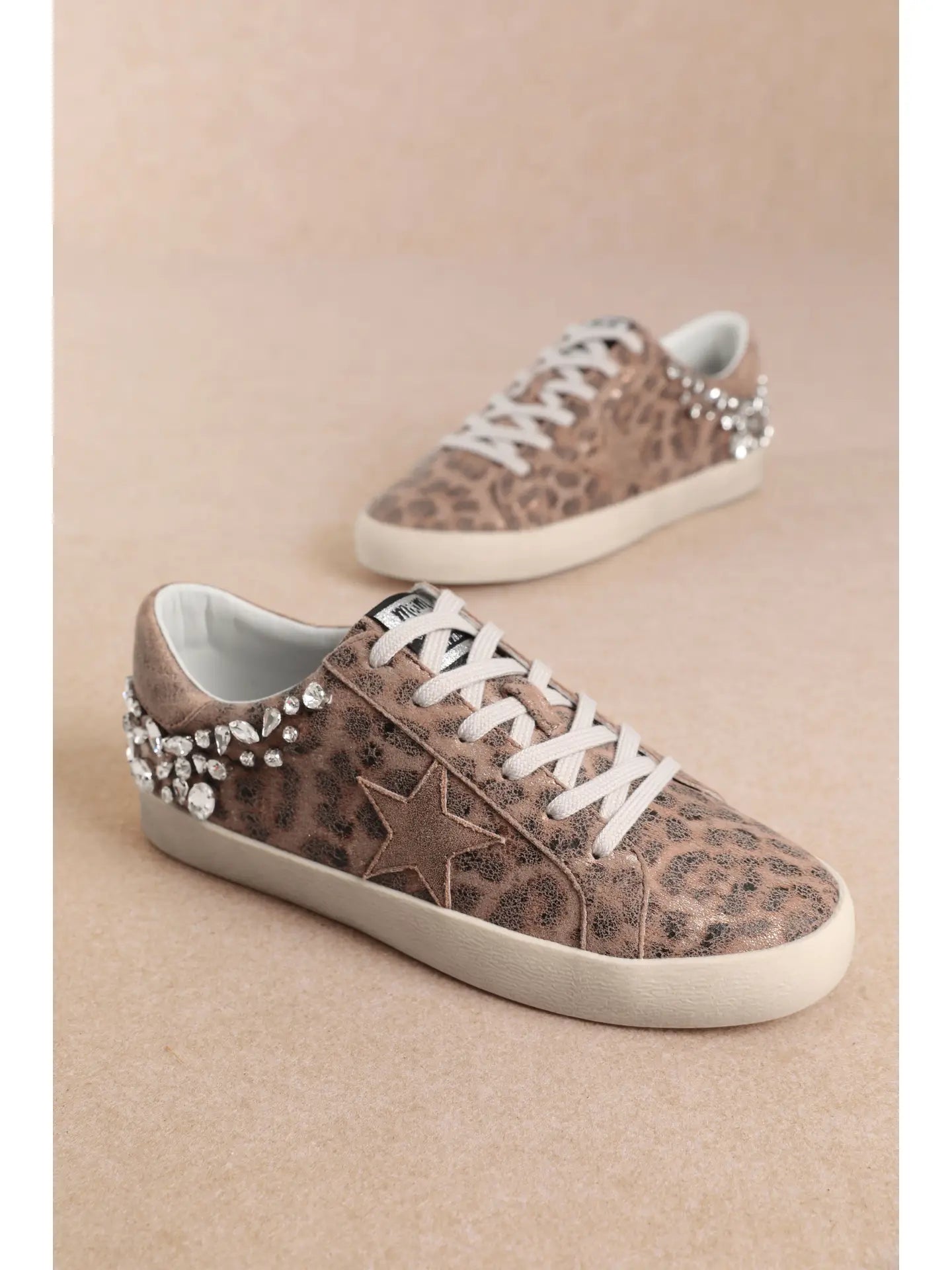 Leopard Crown Jewel Sneakers-260 Shoes- Simply Simpson's Boutique is a Women's Online Fashion Boutique Located in Jupiter, Florida