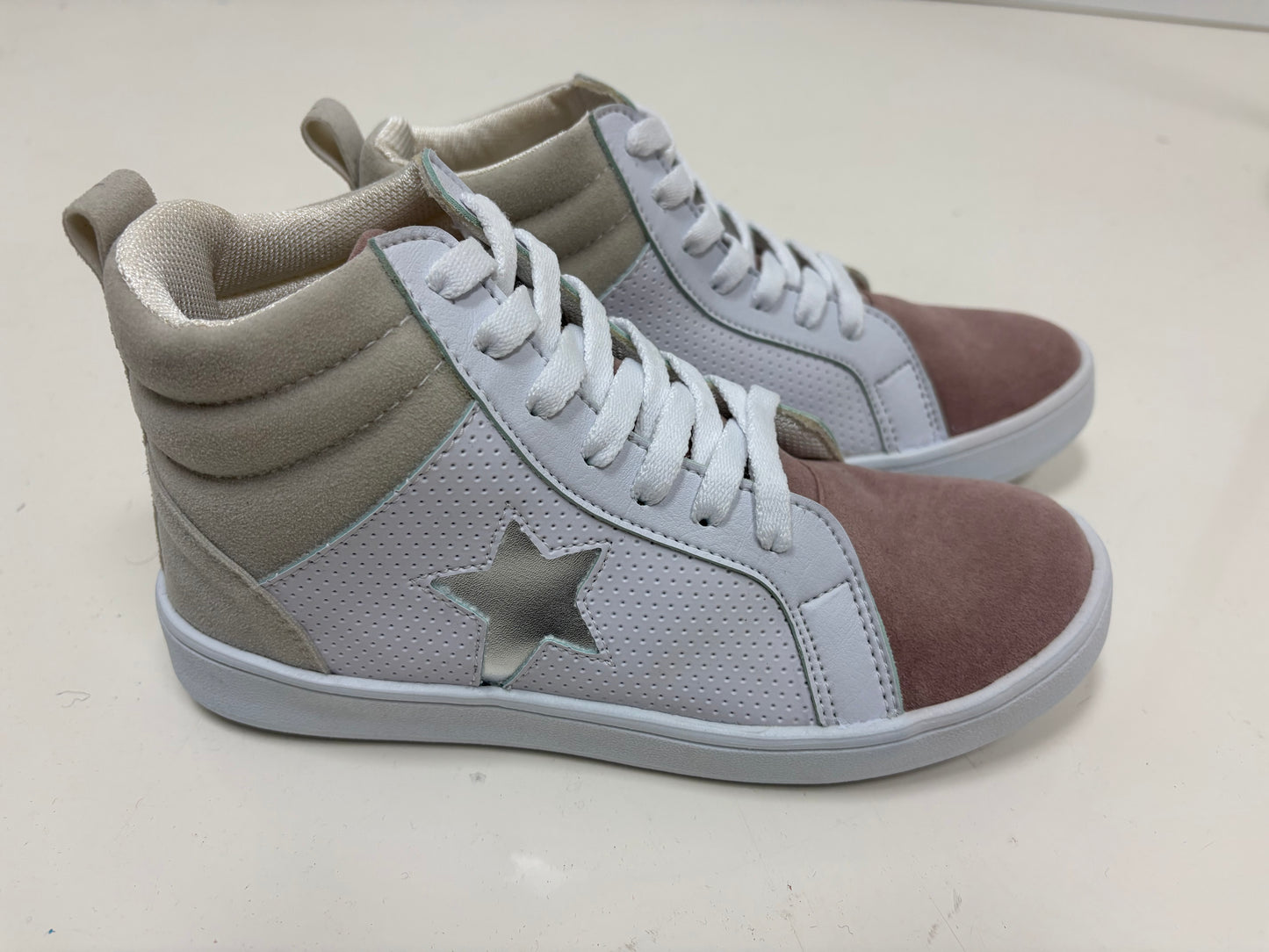 Makers Blush Contrast Star Sneakers-260 Shoes- Simply Simpson's Boutique is a Women's Online Fashion Boutique Located in Jupiter, Florida