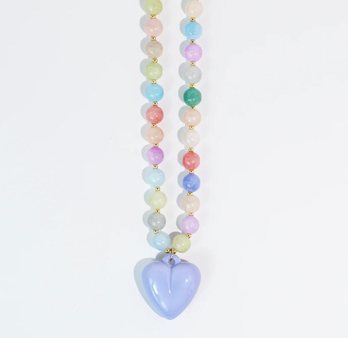 Happy Colorful Heart Necklace-280 Jewelry- Simply Simpson's Boutique is a Women's Online Fashion Boutique Located in Jupiter, Florida
