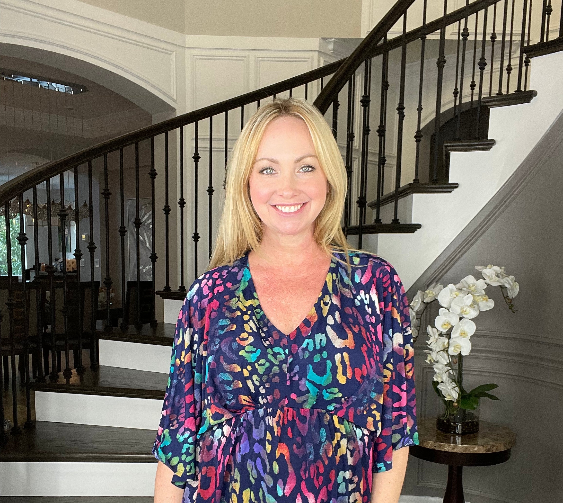 Dear Scarlett Rainbow Leopard Dreamer-100 Short Sleeves- Simply Simpson's Boutique is a Women's Online Fashion Boutique Located in Jupiter, Florida