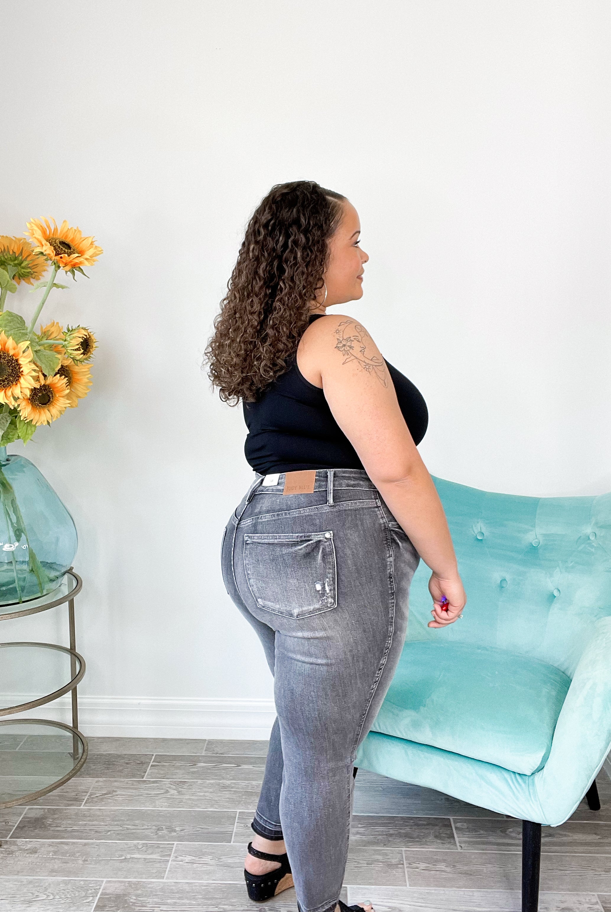 Judy Blue Grey Street Tummy Control Skinny Jeans-200 Jeans- Simply Simpson's Boutique is a Women's Online Fashion Boutique Located in Jupiter, Florida