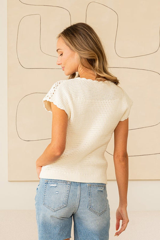 Crochet Sleeveless Top- Simply Simpson's Boutique is a Women's Online Fashion Boutique Located in Jupiter, Florida