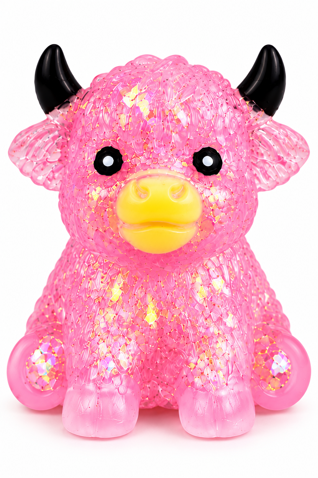 Highland Cow Glitter Squish Toy-290 Home/Gift- Simply Simpson's Boutique is a Women's Online Fashion Boutique Located in Jupiter, Florida