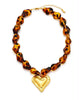 Leopard Luxe Heart Statement Necklace